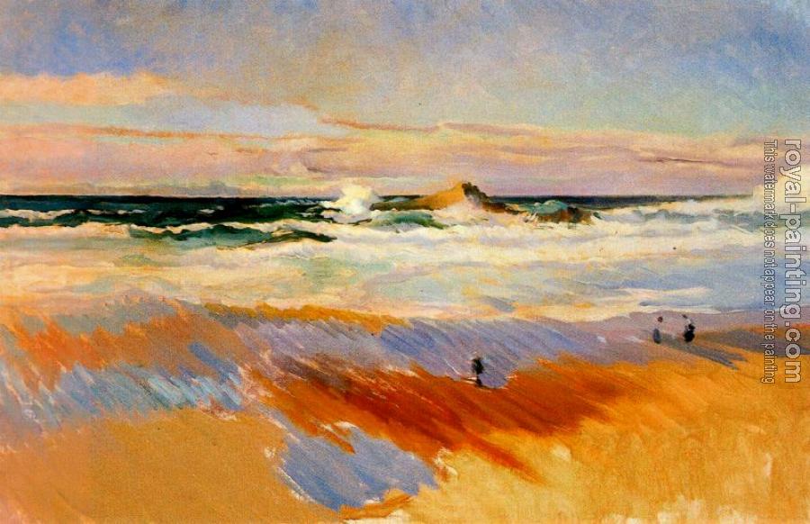 Joaquin Sorolla Y Bastida : Biarritz beach Joaquin Sorolla Y Bastida : Biarritz beach